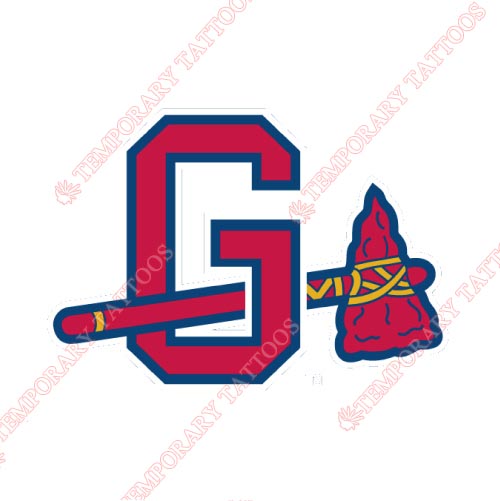 Gwinnett Braves Customize Temporary Tattoos Stickers NO.7970